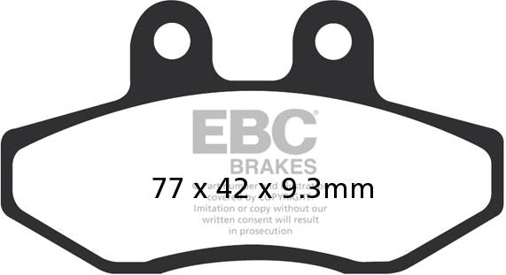 EBC-Brakes SFAC Carbon Series Scooter Pads to fit Front Left