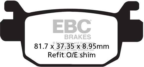 EBC-Brakes SFAC Carbon Series Scooter Pads to fit Rear Left