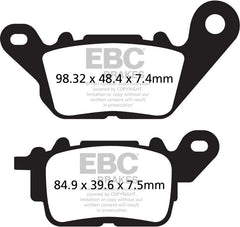 EBC-Brakes SFAC Carbon Series Scooter Pads to fit Front Right