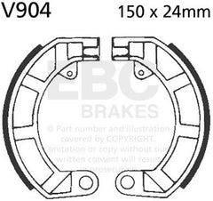 EBC-Brakes Plain Motorcycle Replacement Brake Shoes to fit Rear Left