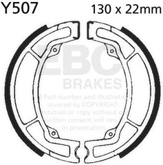 EBC-Brakes Plain Motorcycle Replacement Brake Shoes to fit Front Left