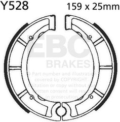 EBC-Brakes Plain Motorcycle Replacement Brake Shoes to fit Rear Left