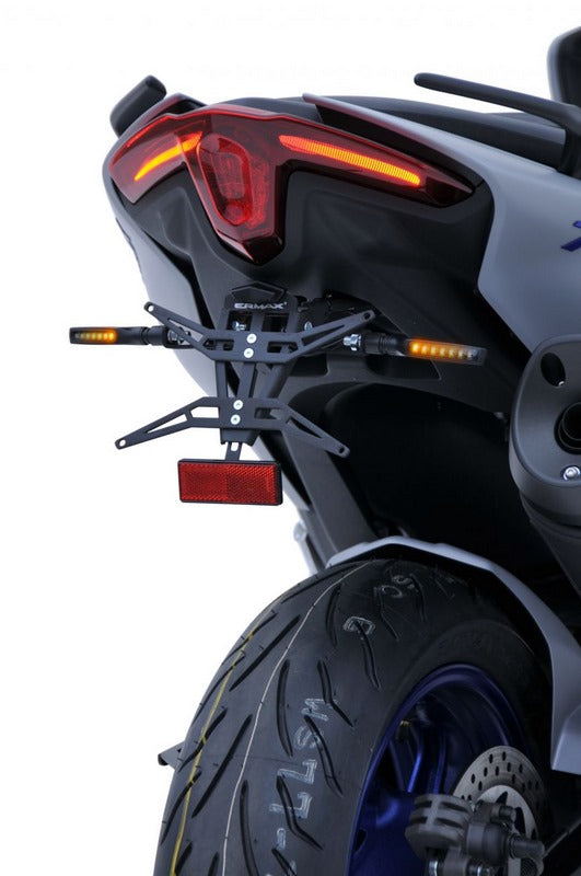 ERMAX Supmax Evo (License Plate Holder Black With Support Blinker ) For Tmax 560  | 7902EVY92