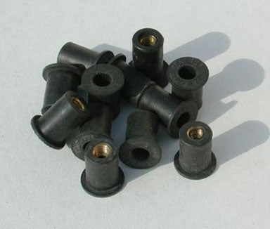 Ermax ins5 rubber insert kit black M5 + steel screws chromé +rondelles (10 piĂ¨ces ) black  | 9005M5005