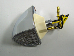 Ermax # 19 microphone blinker triangular with led white orange E11 chromium  | 9105CH019