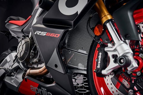 Evotech Performance Aprilia, EP Radiator & Header Guard Set - Aprilia RS660 (2021+) | PRN015268-015269