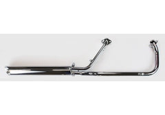 Cromo Line 1 Silencer Right Side Incl. 2 Manifolds Silver