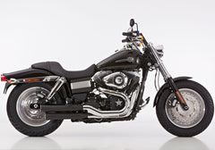 Double Groove Slip on Exhaust (2-2) Matt Black