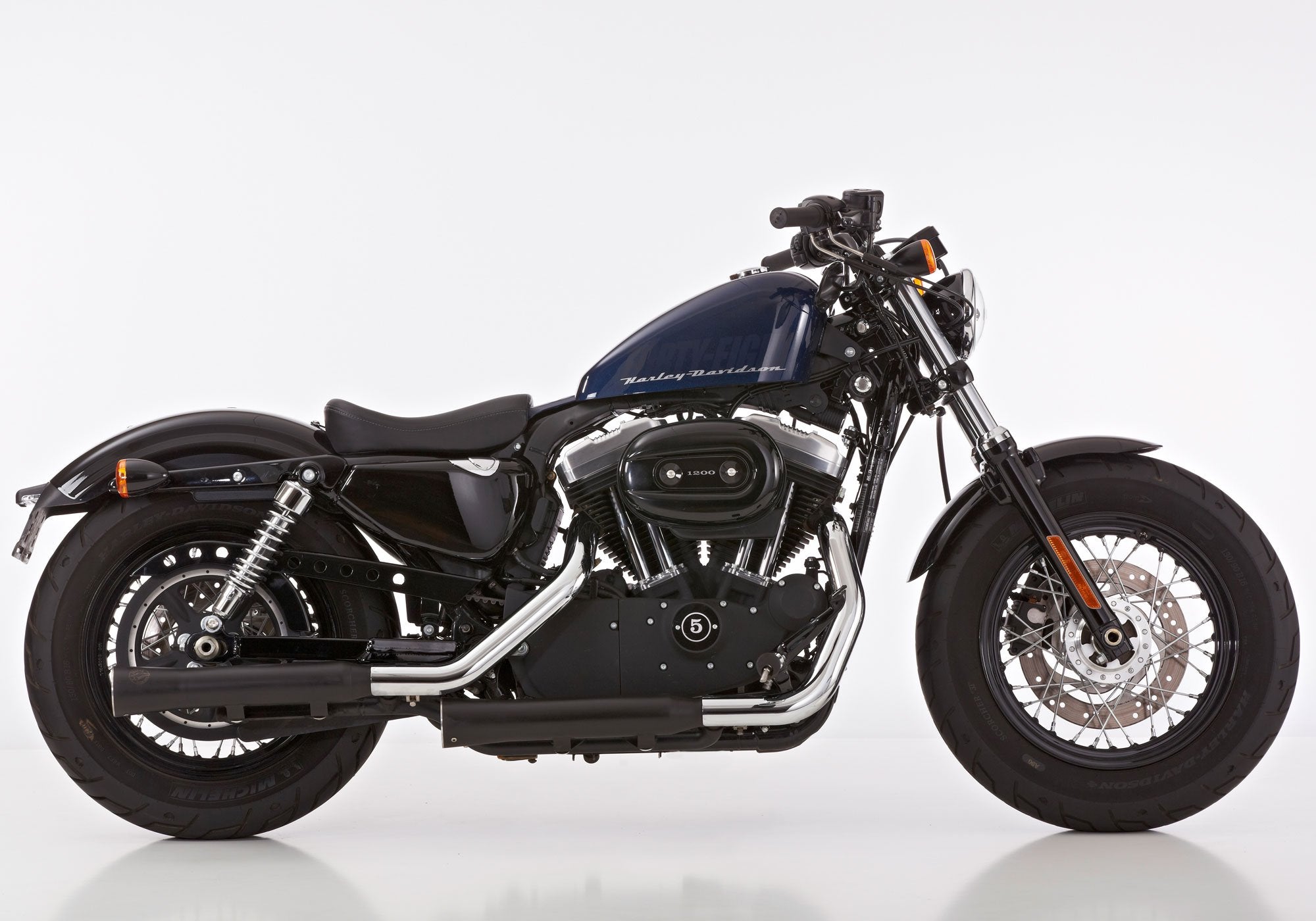 Double Groove Slip on Exhaust (2-2) Matt Black