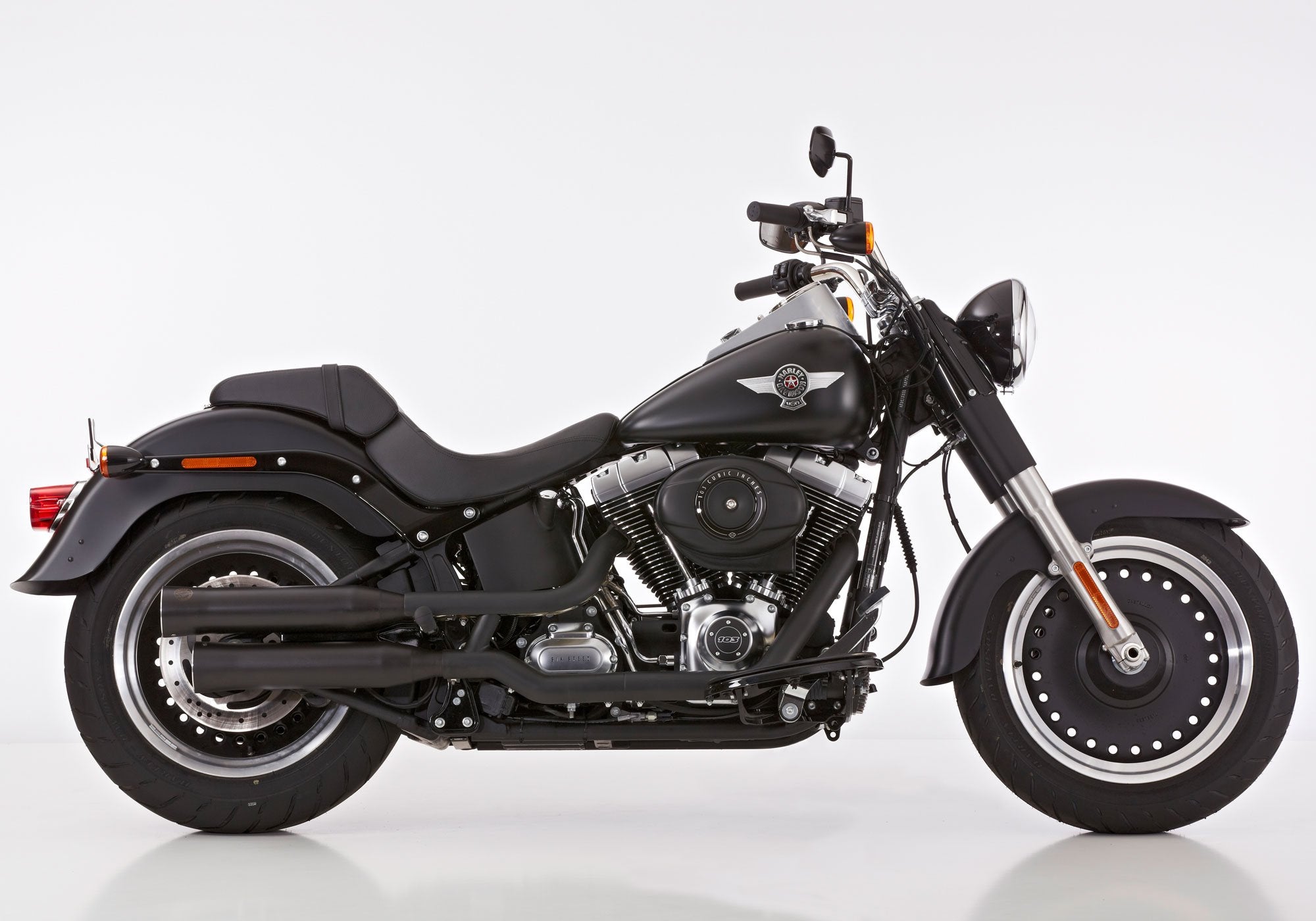 Double Groove Slip on Exhaust (2-2) Matt Black