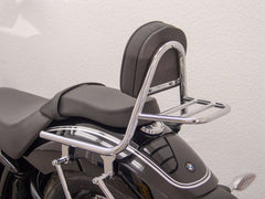 Sissy Bar made from tube with pad and carrier