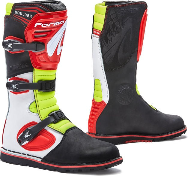 Forma Boulder Standard Off-Road Fit, White/Red/Yellow Fluo | FORC380-981078