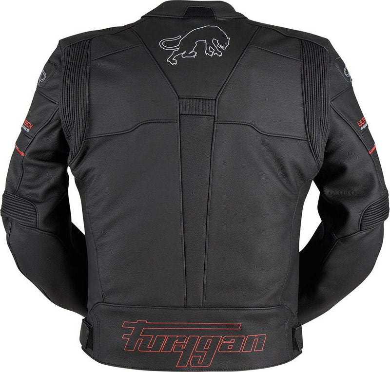Furygan NITROS MEN LEATHER JACKET, Black-Red | 6021-108