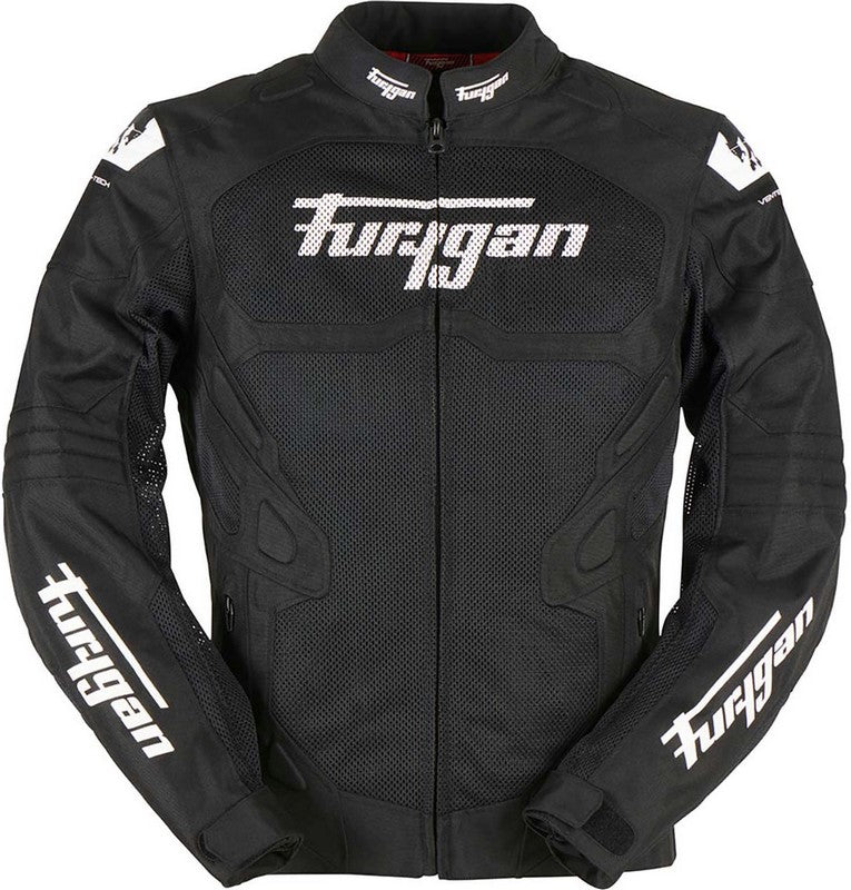 FURYGAN ATOM VENTED EVO TEXTILE JACKETS BLACK-WHITE | 6460-143