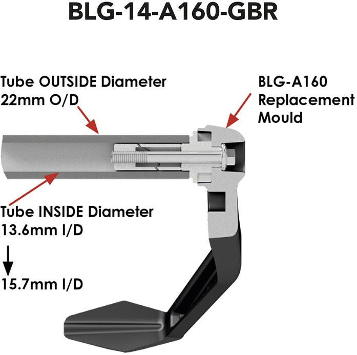 GBRacing Universal Brake Lever Guard with 14mm insert | BLG-14-A160-GBR