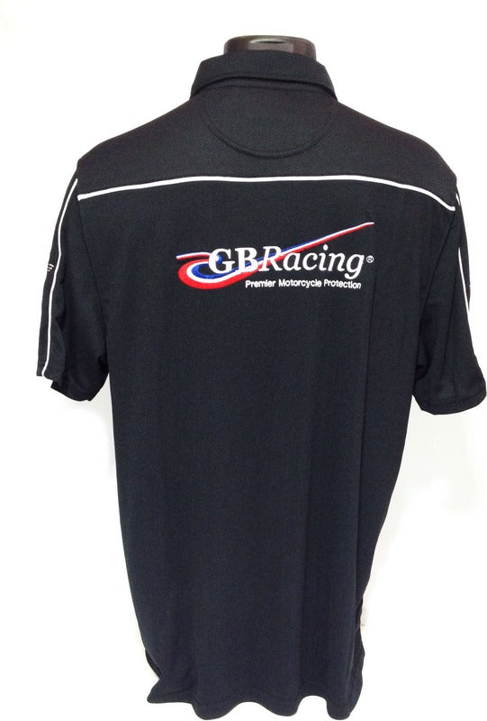 GB Racing Merchandise Mens Tech Black Polo | GBR-TP