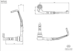 Brake lever protector black matt