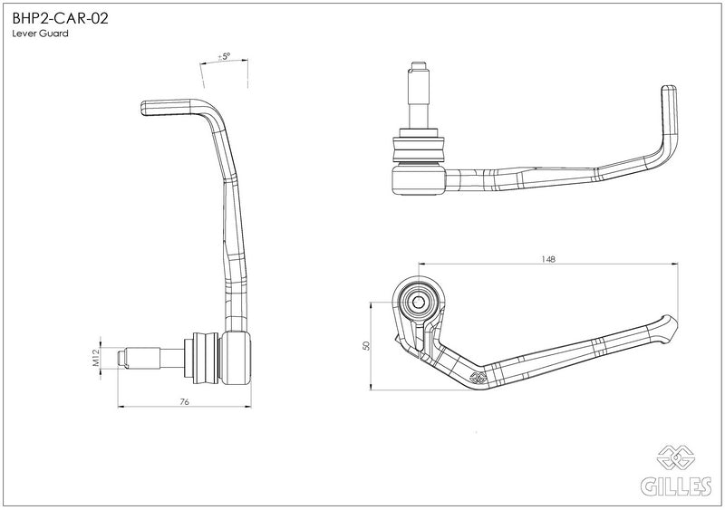 Brake lever protector carbon