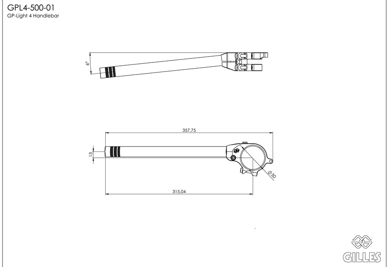 Handlebars GP-LIGHT 4 500 black
