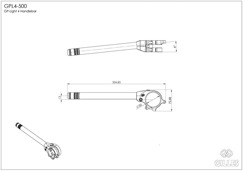 Handlebars GP-LIGHT 4 500 black