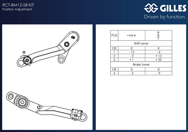 Shift and brake lever KIT