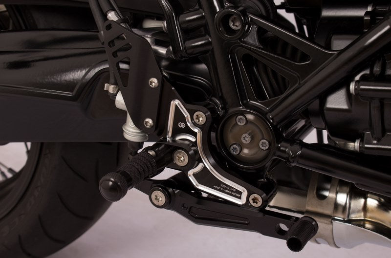 Footrest system RCT10GT, black-silver