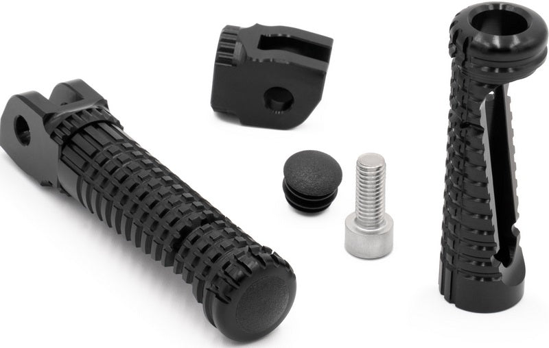 Replacement footrests Racing, pillion, black