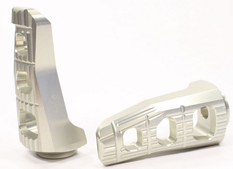 Replacement footrests Touring, pillion, silver