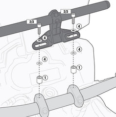 Givi 04SKIT Specific kit to mount the Givi S900A Smart Bar or the Givi S901A Smart Mount | 04SKIT
