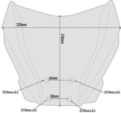 Givi Screen for Honda CB1000R 18-, CB650R, Benelli 502C, Yamaha MT-07 MT-09 21-, color smoke, dim. HxW 22x31 cm, fitting kit required to install (not included) | 1173S