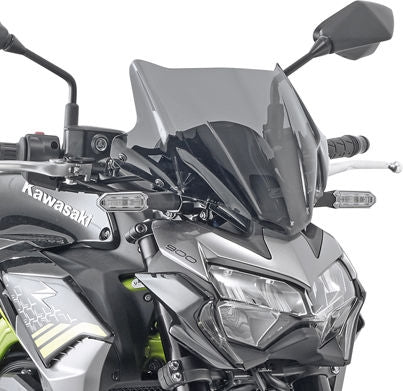 Givi Screen for Honda CB500F 19-, Kawasaki Z900 20-, color smoke, dim. HxW 28x36,5 cm, fitting kit required to install (not included) | 1176A