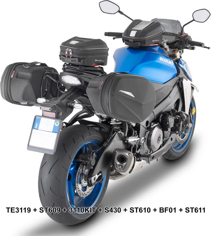 Givi Specific kit 3110KIT mandatory to install the TST3110 without the specific rear rack 3110FZ on Suzuki GSX-S 1000, GSX-S 1000F | 3110KIT