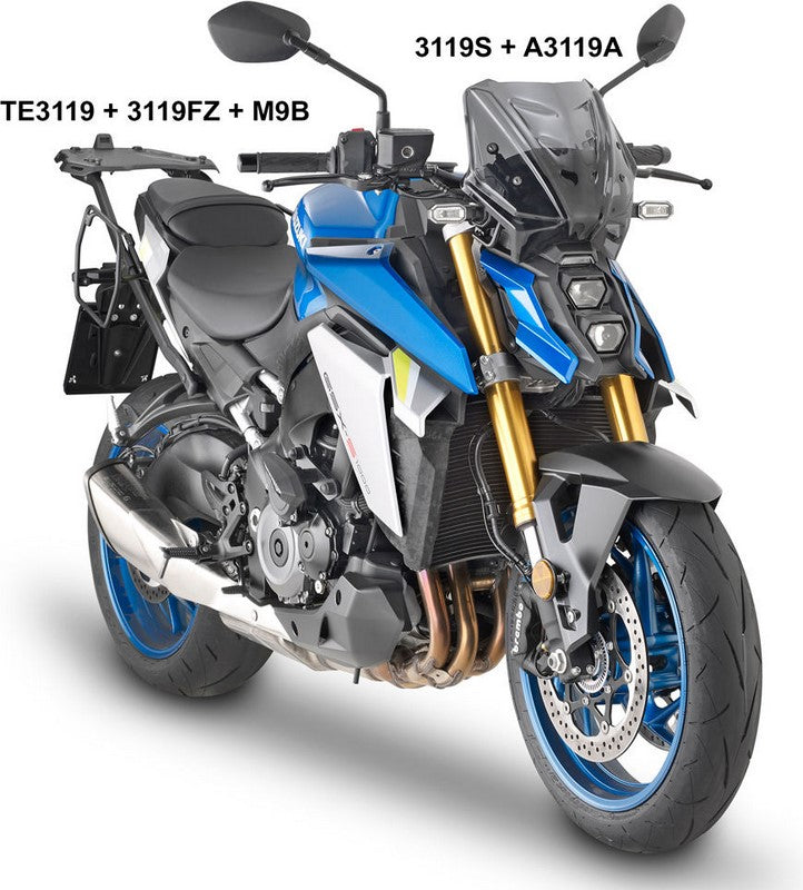 Givi Specific kit 3110KIT mandatory to install the TST3110 without the specific rear rack 3110FZ on Suzuki GSX-S 1000, GSX-S 1000F | 3110KIT