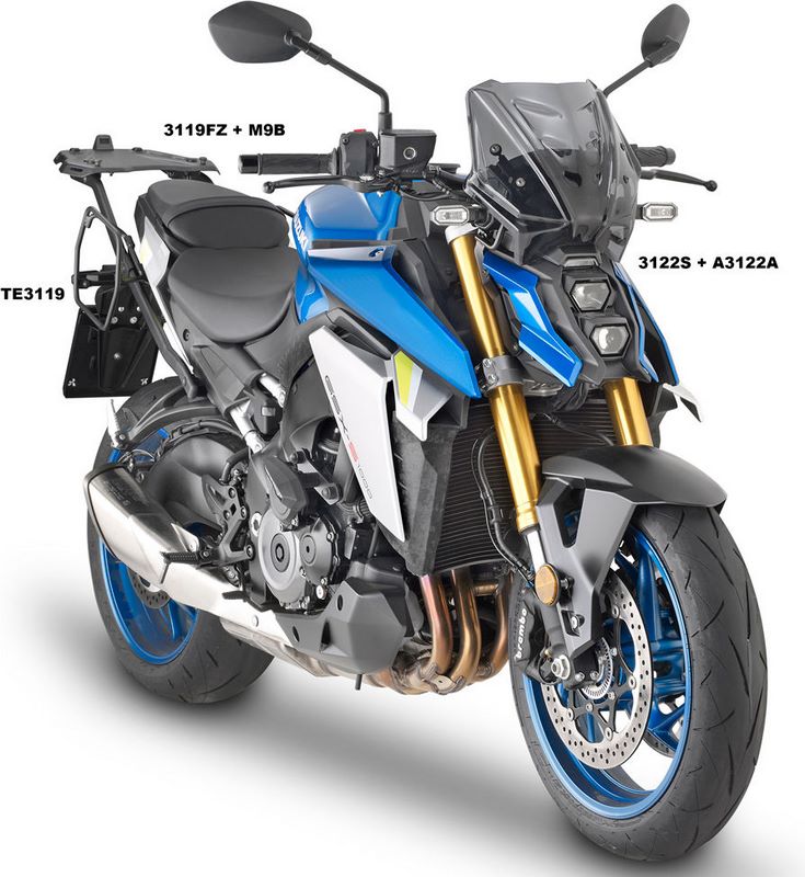 GIVI Windshield - tinted - 250x310 mm (HxW) for Suzuki GSX S1000 (21-23), without ABE | 3122S