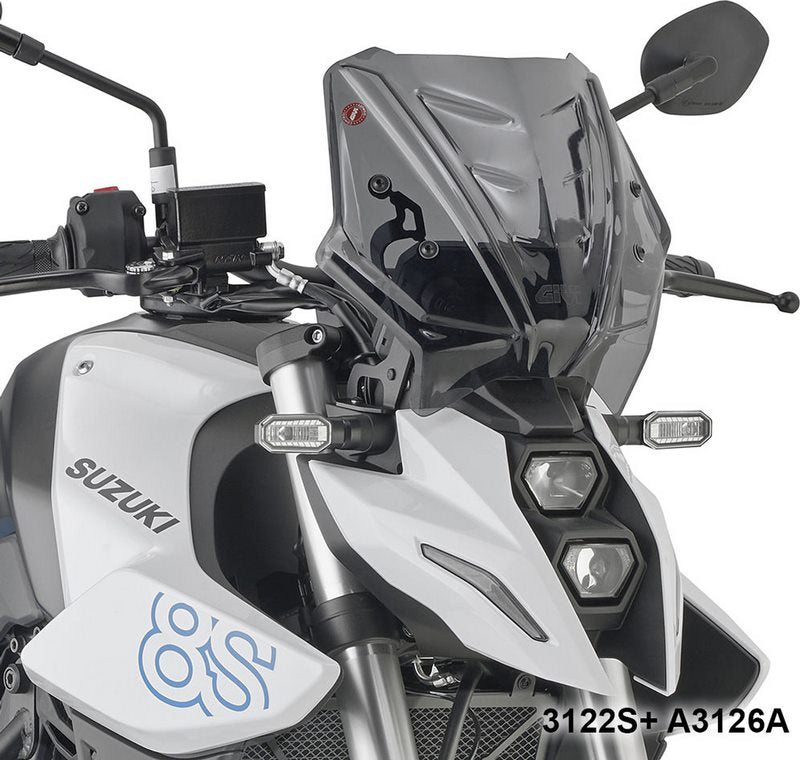 GIVI Windshield - tinted - 250x310 mm (HxW) for Suzuki GSX S1000 (21-23), without ABE | 3122S