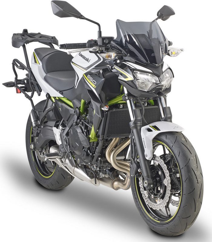 Givi Screen for Kawasaki Z650 20-, Yamaha MT-03 20-, color smoke, dim. HxW 28x36,5 cm, A4128A (Z650) or A2151A (MT-03) fitting kit required to install (not included) | 4128S