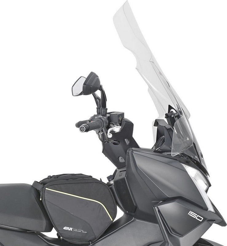 GIVI Windshield - transparent - 875 x 660 mm (HxW) - without ABE - for KYMCO Dink R 125/150 (23) | 6121DT