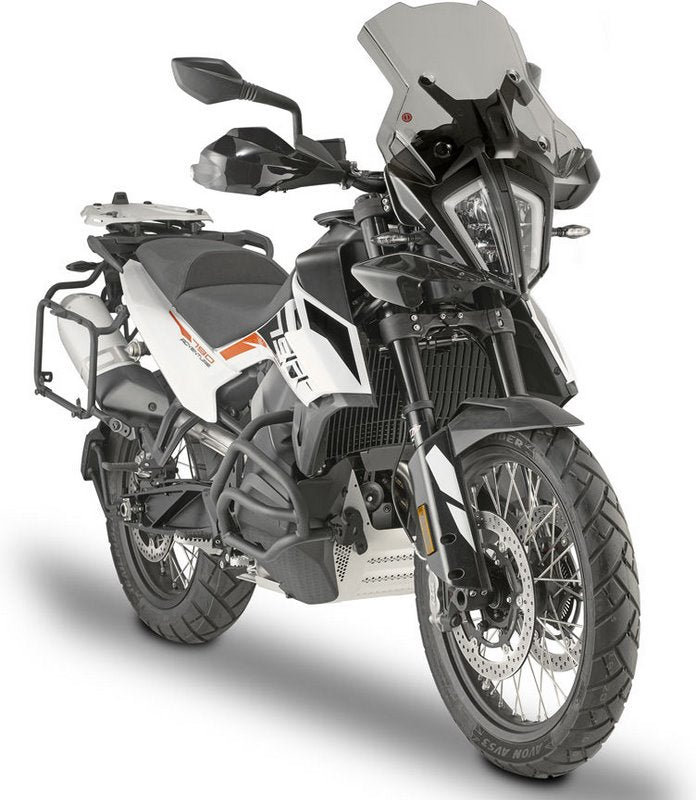 Givi Windscreen for KTM 390/790/890 Adventure, color light smoke, HxW 35x46 cm, D7711KIT fitting kit required to install | 7710D