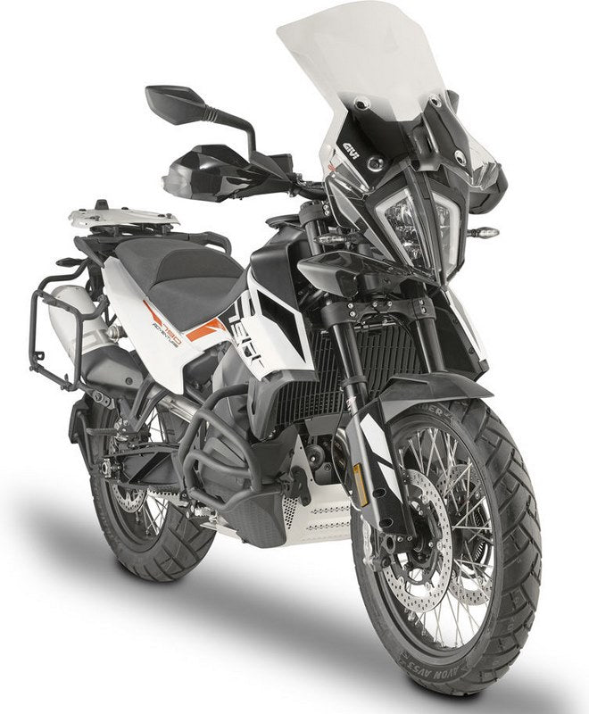 Givi Touring Windscreen for KTM 390/790/890 Adventure color clear, HxW 45x47 cm, D7711KIT fitting kit required to install | 7710DT