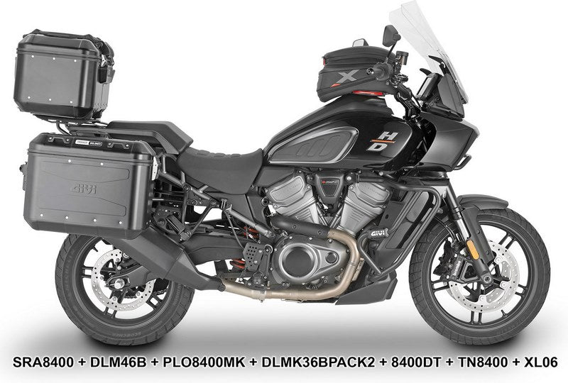 Givi Windscreen for Harley Davidson Pan America 1250, dim. HxW 46x49,5cm, 4,5cm higher than oe, requires D8400KIT fitting kit | 8400DT