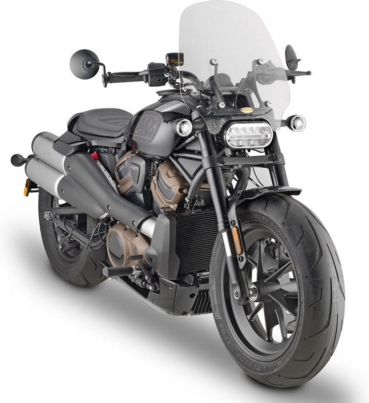 Givi Screen for Harley-Davidson Sportster 1250 S, Clear, dim. HxW 44x45 cm, A8401A fitting kit required to install (not included) | 8401A