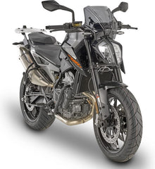Givi Screen for KTM 790 Duke, color smoke, dim. HxW 25x31 cm, fitting kit included | A7708