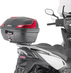 Givi B37 Blade Top Case, color Black, Monolock mounting plate and universal fitting kit included, Red reflectors, 37 Liters, fits Monolock system | B37N