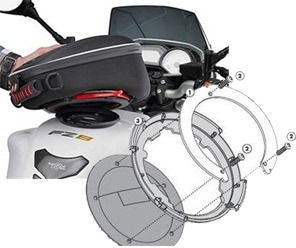 Givi Tanklock BF05 Fuel Tank Bag Flange, for Yamaha, MV Agusta, Cagiva, Benelli | BF05