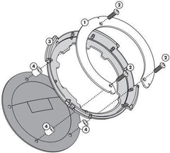Givi Tanklock BF34 Fuel Tank Bag Flange, for Benelli Leoncino 500 for EA123 BAG | BF34
