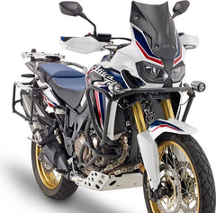 Givi Windscreen for Honda Africa Twin CRF1000L color Black Matt, dim. HxW 40x31 cm, low profile sport screen, fits oe headlight fairing | D1144BO