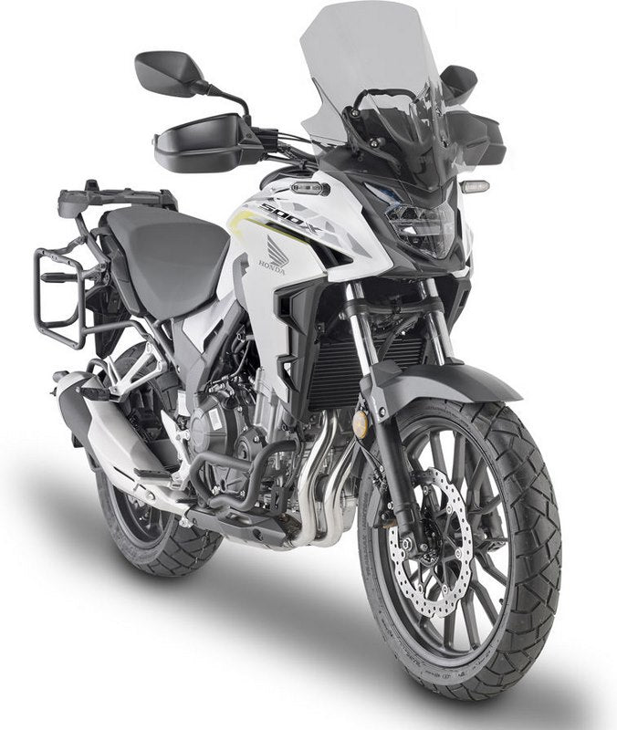 Givi Windscreen for Honda CB500X 19-, color Light Smoke, dim. HxW 46x45 cm, 3 cm higher than oe | D1171S