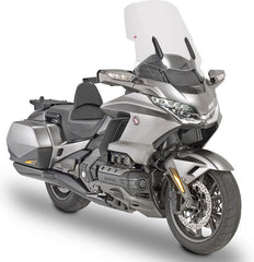 Givi Screen for Honda Gold Wing 1800 18-19, color Clear, dim. HxW 59 x 55 cm, fits oe headlight fairing, 20 cm higher than oe | D1172ST