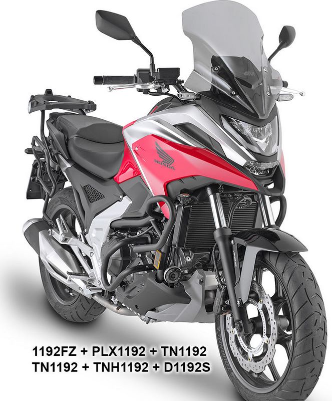 Givi Windscreen for Honda NC750X 21-, color Light Smoke, dim. HxW 48 x 43 cm, fits oe headlight fairing | D1192S