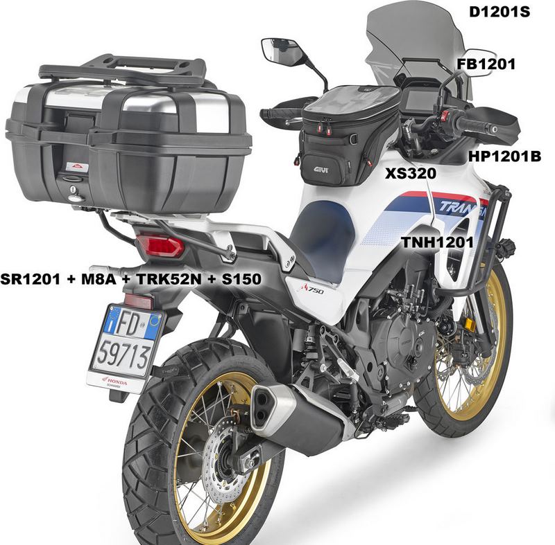 GIVI Windshield - tinted - 520x400 mm (HxW) without ABE- for Honda XL750 Transalp (23) | D1201S
